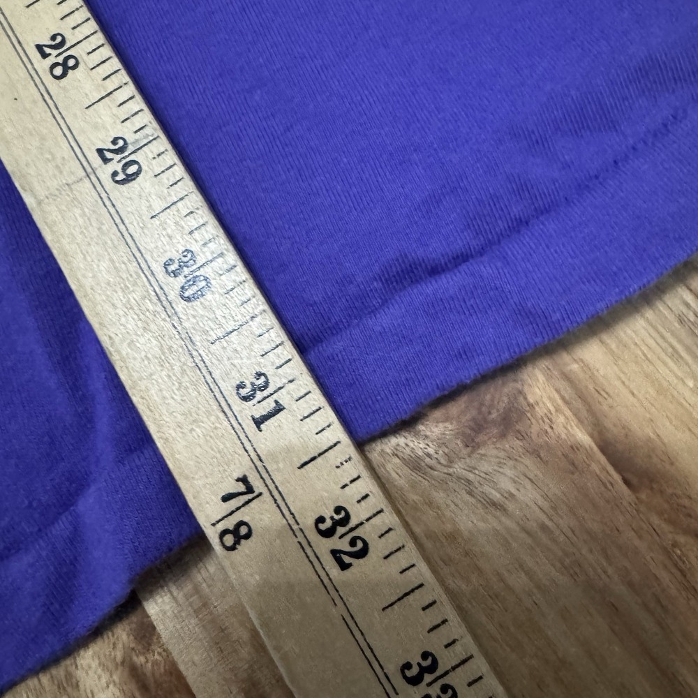 Vintage Nature Shirt Mens 2XL Hanes Purple Elephants Double Side Asia Africa 90s - Picture 7 of 7